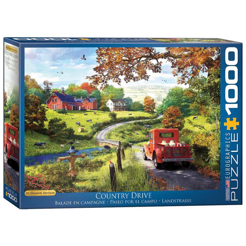 Puzzle Eurographics - Dominic Davison : Country Drive - 1000 pièces Puzzle Eurographics - Dominic Davison : Country Drive - 1000 pièces
