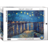 Puzzle Eurographics Fine Art - Vincent Van Gogh : La nuit étoilée sur le Rhône - 1000 pièces