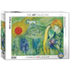 Puzzle Eurographics Fine Art - Marc Chagall - Les Amoureux de Vence - 1000 pièces