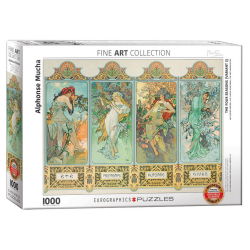 Puzzle Eurographics Fine Art - Alphonse Mucha : Four Seasons - 1000 Pièces