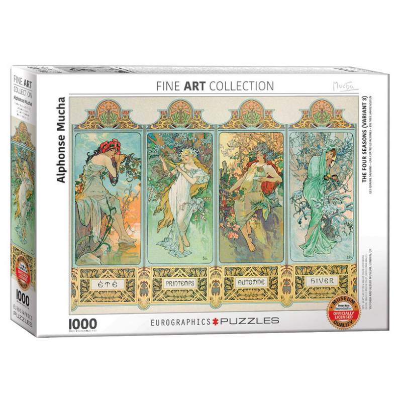 Puzzle Eurographics Fine Art - Alphonse Mucha : Four Seasons - 1000 Pièces