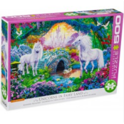 Puzzle Eurographics - Licornes en Terre de Fées - 500 pièces XXL