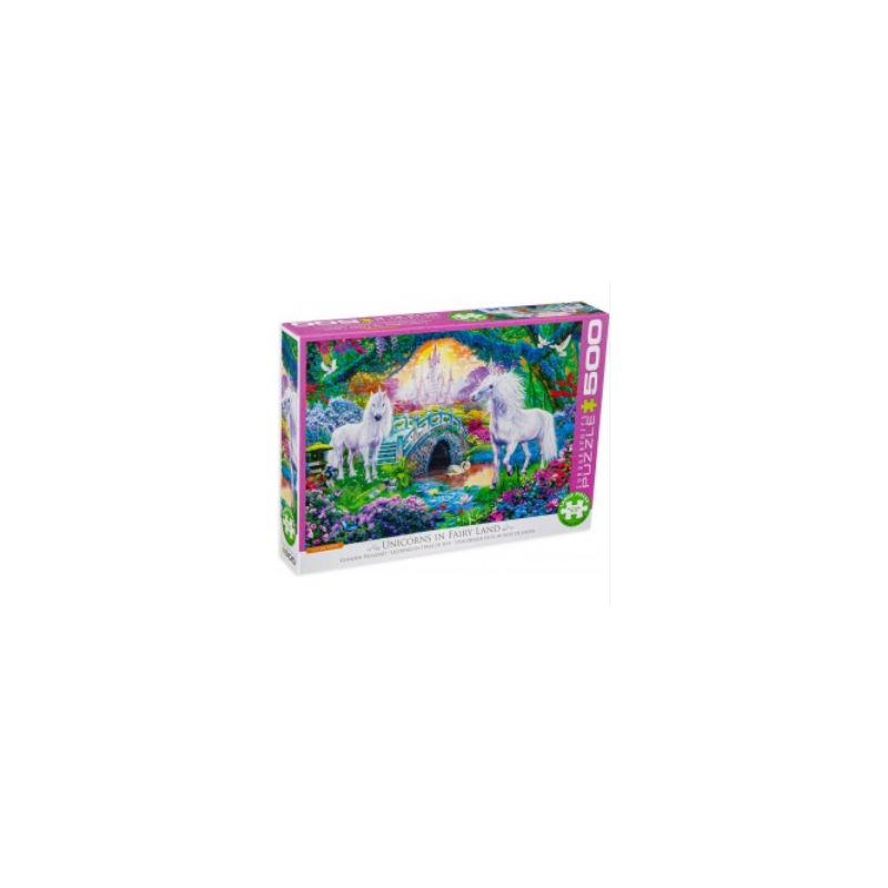 Puzzle Eurographics - Licornes en Terre de Fées - 500 pièces XXL
