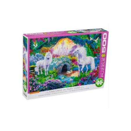 Puzzle Eurographics - Licornes en Terre de Fées - 500 pièces XXL