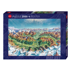 Puzzle Heye - Alpine Mountain World - 2000 pièces