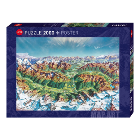 Puzzle Heye - Alpine Mountain World - 2000 pièces