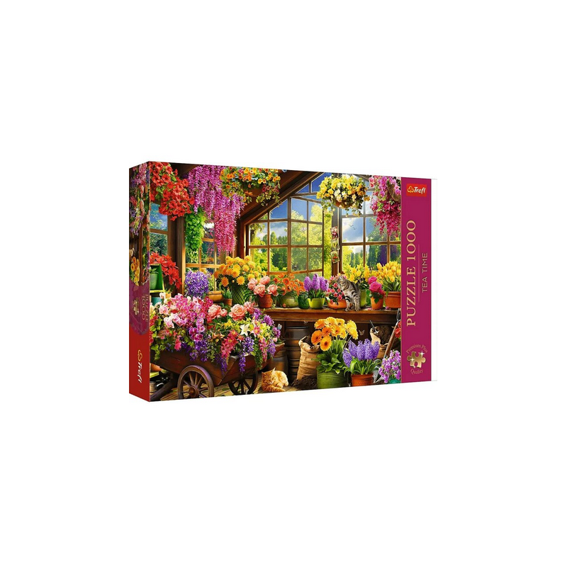 Puzzle Trefl Premium Plus - Tea Time : Préparation du printemps - 1000 pièces
