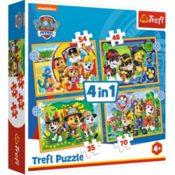 Puzzle Trefl - 4 in 1 - Pat Patrouille - 54, 48, 35 et 70 pièces
