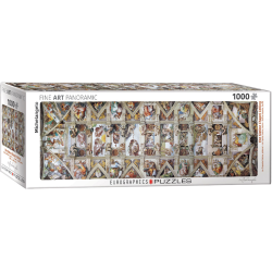 Puzzle Eurographics Panoramique : Le plafond de la chapelle Sixtine - 1000 Pièces