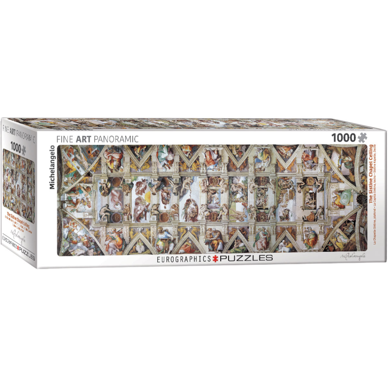 Puzzle Eurographics Panoramique : Le plafond de la chapelle Sixtine - 1000 Pièces Puzzle Eurographics Panoramique : Le plafond de la chapelle Sixtine - 1000 Pièces
