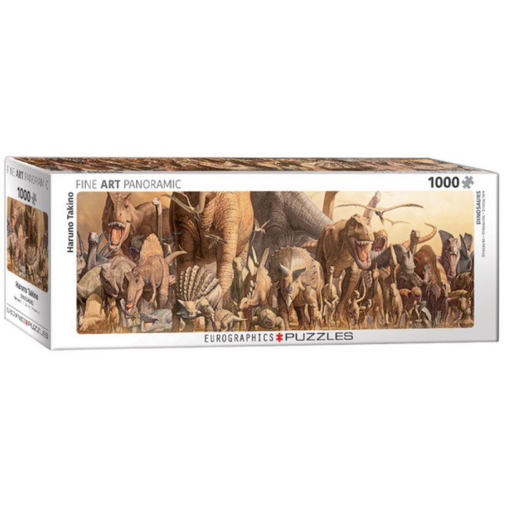 Puzzle Eurographics Panoramique : Haruno Takino : Dinosaures - 1000 Pièces