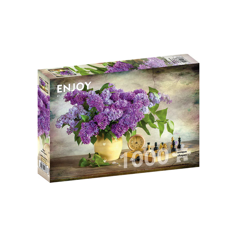 Puzzle Enjoy Puzzle : Lilac and Chess - 1000 Pièces Puzzle Enjoy Puzzle : Lilac and Chess - 1000 Pièces