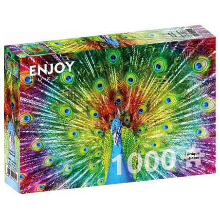 Puzzle Enjoy Puzzle : Colorful Peacock - 1000 Pièces