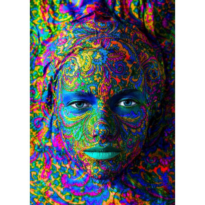 Puzzle Enjoy Puzzle - Woman with Color Art Makeup - 1000 Pièces