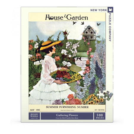 Puzzle New York Puzzle Company - Gathering Flowers - Ethel Franklin Betts Bains - 500 Pièces