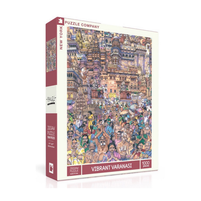 Puzzle New York Puzzle Company - The New Yorker : Max Tilse - Vibrant Varanasi - 1000 Pièces