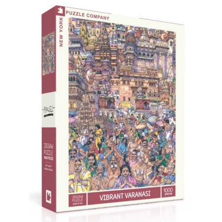 Puzzle New York Puzzle Company - The New Yorker : Max Tilse - Vibrant Varanasi - 1000 Pièces