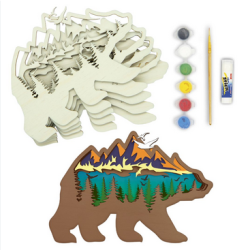 Kit en bois 3D à peindre : Ours