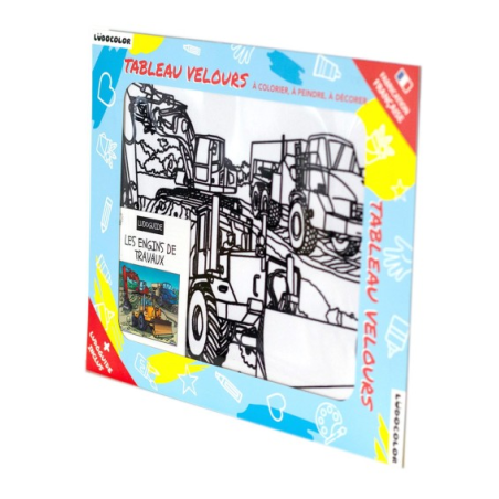 Ludocolor : Tableau velours - Les Engins de Travaux