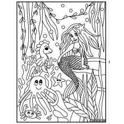 Ludocolor : Tableau velours - La Sirène