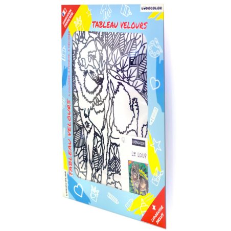 Ludocolor : Tableau velours - Le Loup