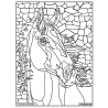 Ludocolor : Tableau velours - Portrait de Cheval