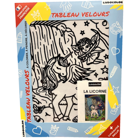Ludocolor : Tableau velours - La Licorne