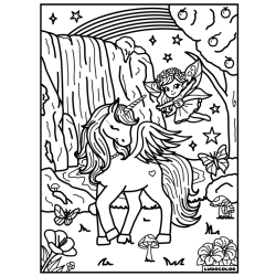 Ludocolor : Tableau velours - La Licorne