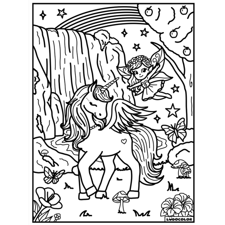 Ludocolor : Tableau velours - La Licorne