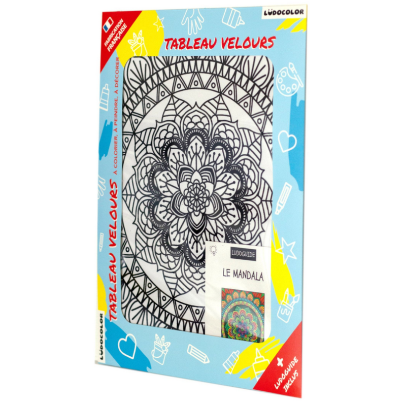 Ludocolor : Tableau velours - Le Mandala Floral Ludocolor : Tableau velours - Le Mandala Floral