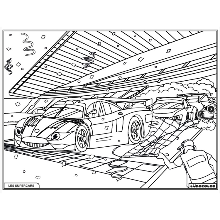 Ludocolor : Tableau velours - Les Supercars