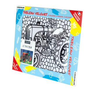 Ludocolor : Tableau velours - Le Tracteur