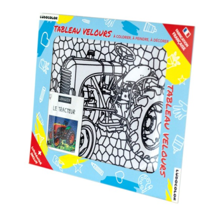 Ludocolor : Tableau velours - Le Tracteur