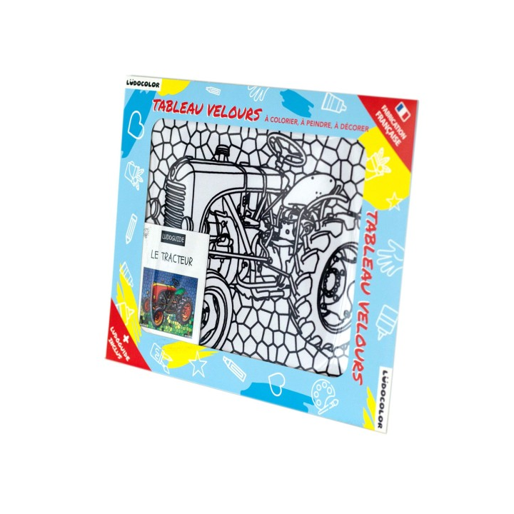 Ludocolor : Tableau velours - Le Tracteur
