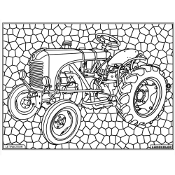 Ludocolor : Tableau velours - Le Tracteur