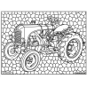 Ludocolor : Tableau velours - Le Tracteur