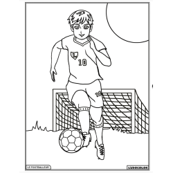 Ludocolor : Tableau velours - Le Footballeur