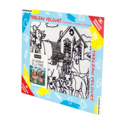 Ludocolor : Tableau velours - Jument et Poulain