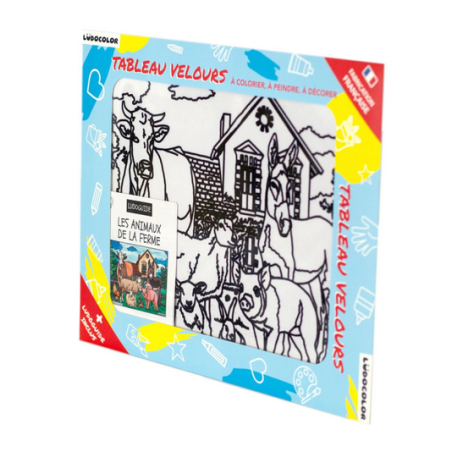 Ludocolor : Tableau velours - Jument et Poulain