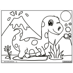 Ludocolor : Tableau velours - Diplodocus