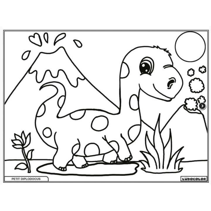 Ludocolor : Tableau velours - Diplodocus