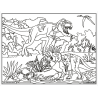 Ludocolor : Tableau velours - Les Dinosures