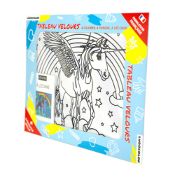 Ludocolor : Tableau velours - La Licorne Arc-en-ciel