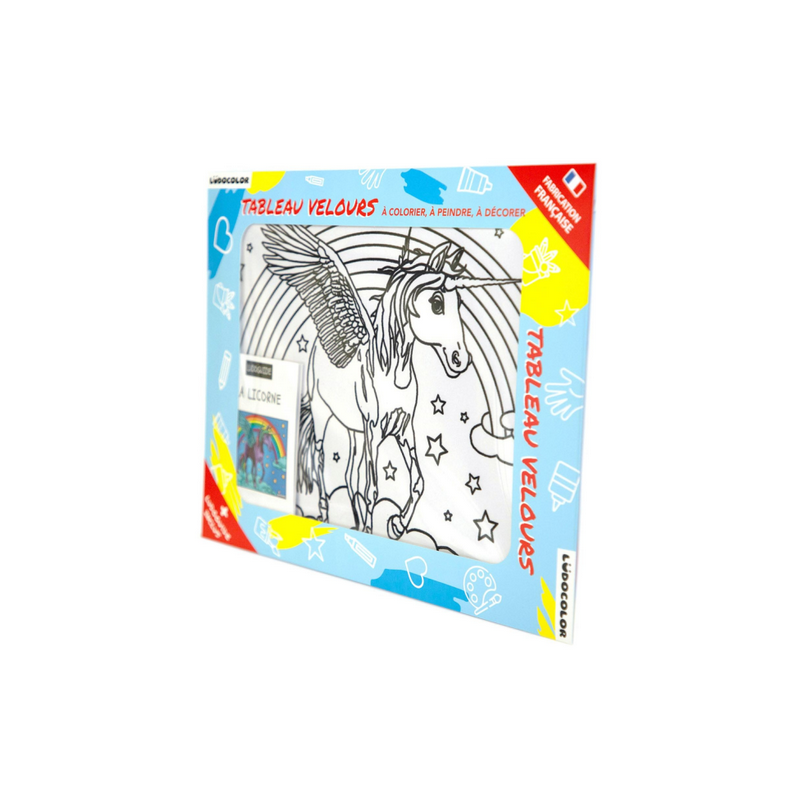 Ludocolor : Tableau velours - La Licorne Arc-en-ciel Ludocolor : Tableau velours - La Licorne Arc-en-ciel