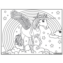 Ludocolor : Tableau velours - La Licorne Arc-en-ciel