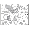 Ludocolor : Tableau velours - La Licorne Arc-en-ciel