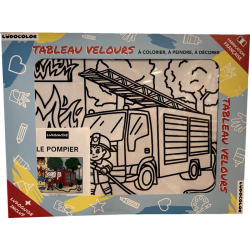 Ludocolor : Tableau velours - Le Pompier