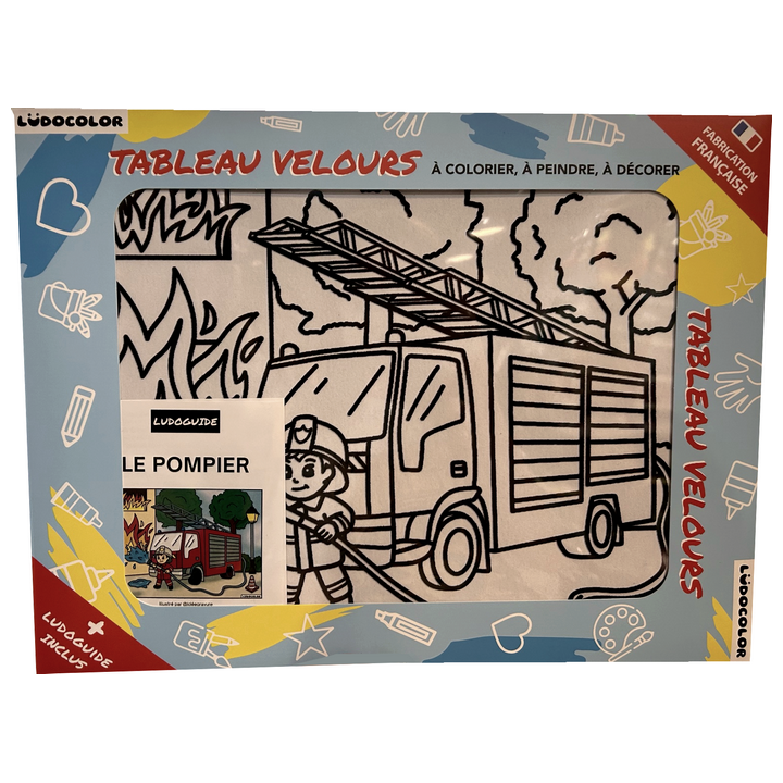 Ludocolor : Tableau velours - Le Pompier