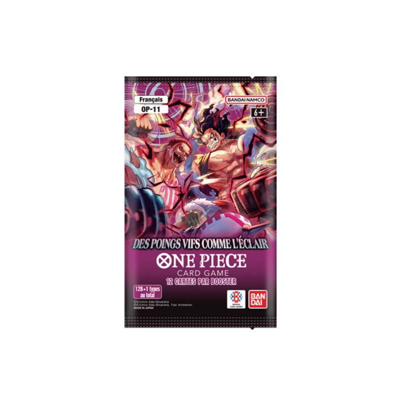 PROCHAINEMENT : Booster One Piece : OP11 - Les Poing Vifs Comme L'éclair - Français PROCHAINEMENT : Booster One Piece : OP11 - Les Poing Vifs Comme L'éclair - Français