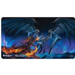 MTG - Tapis de jeu illustré Holofoil - Ultra Pro Magic the Gathering : Final Fantasy : Ifrit vs. Bahamut